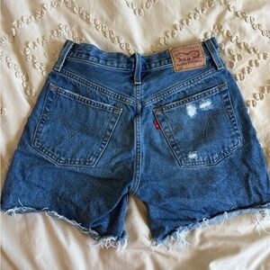 Levi's Women's Distressed Blue Jean Shorts